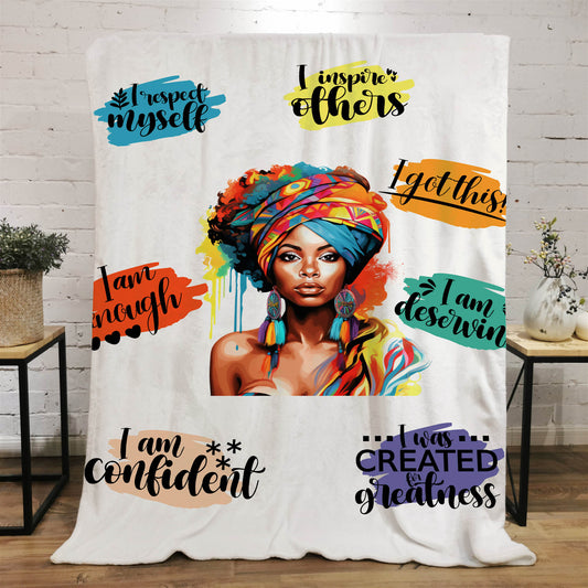 Positive Affirmation | Motivation | Self-Empowerment | Cozy Healing Throw