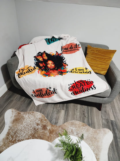 Positive Affirmation | Motivation | Self-Empowerment | Cozy Healing Throw