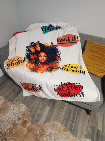 Positive Affirmation | Motivation | Self-Empowerment | Cozy Healing Throw