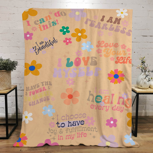 Positive Affirmation | Motivation | Self-Empowerment | Cozy Healing Throw